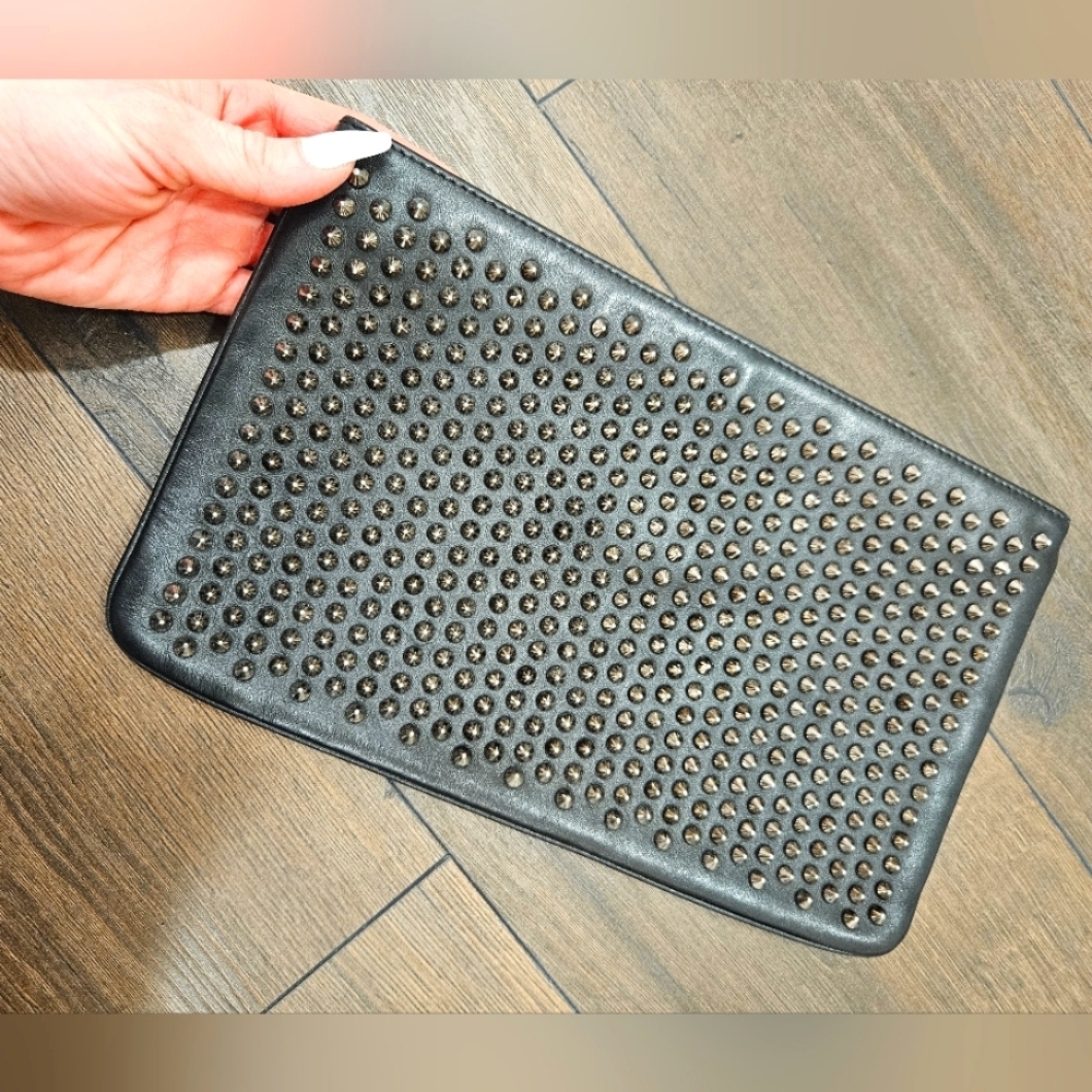 Louboutin Studded Black 2-Way Clutch